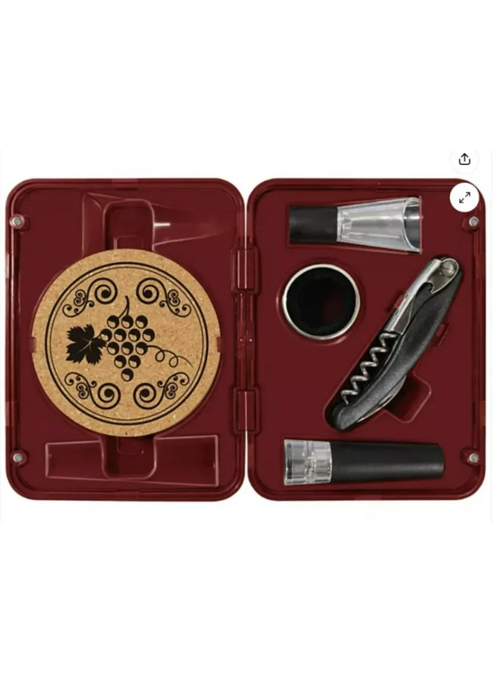 Brookstone Compact Wine Accessories Kit New